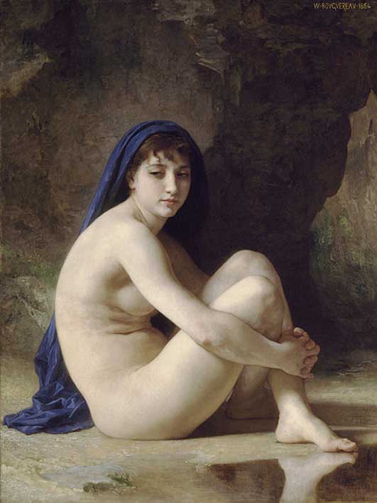 картинка №17  голая девушка возле воды, живопись эротика